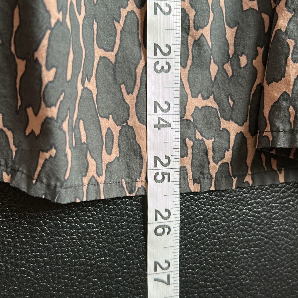 Rails Ariana Savannah Top caramel brown high neck shirt onyx black animal Sz XL - Picture 15 of 16